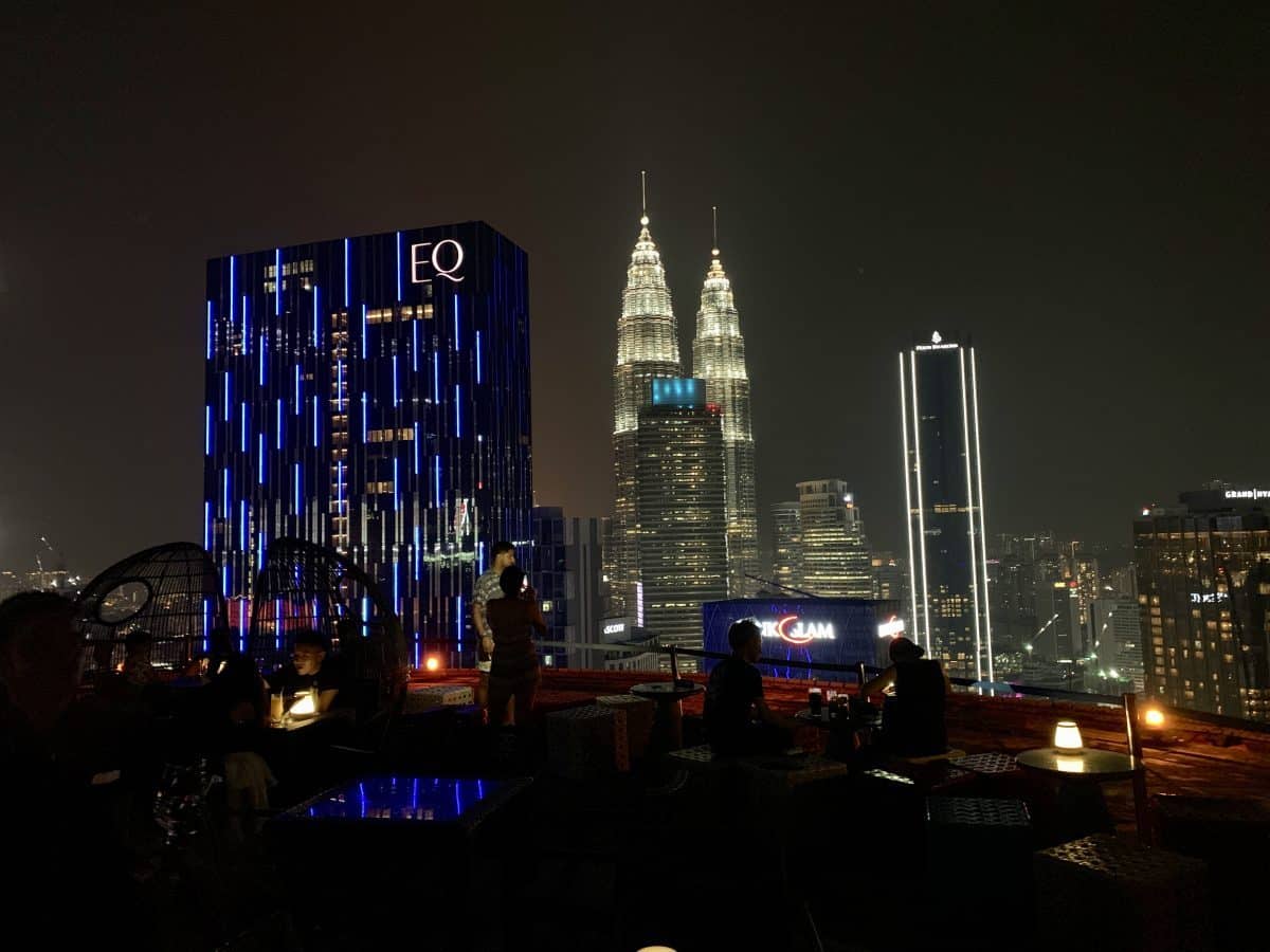 View of Petronas Towers from Heli Lounge Bar
