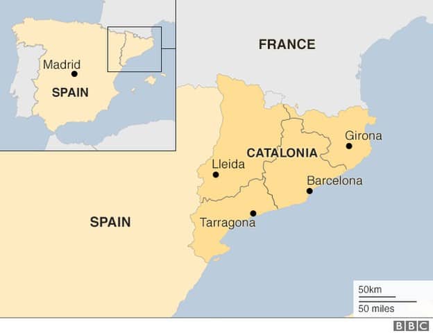 Catalonia Map BBC