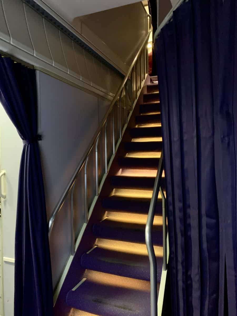 Thai Airways 747-400 staircase to upper deck.