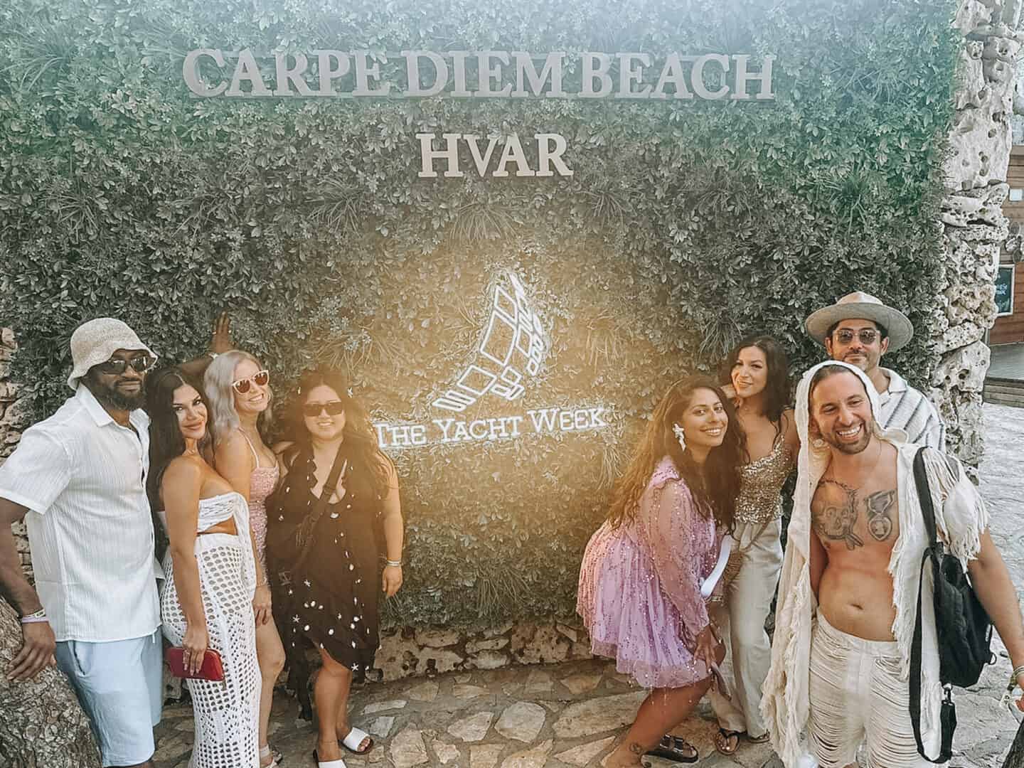 Group at Carpe Diem Hvar Yacht Week Croatia