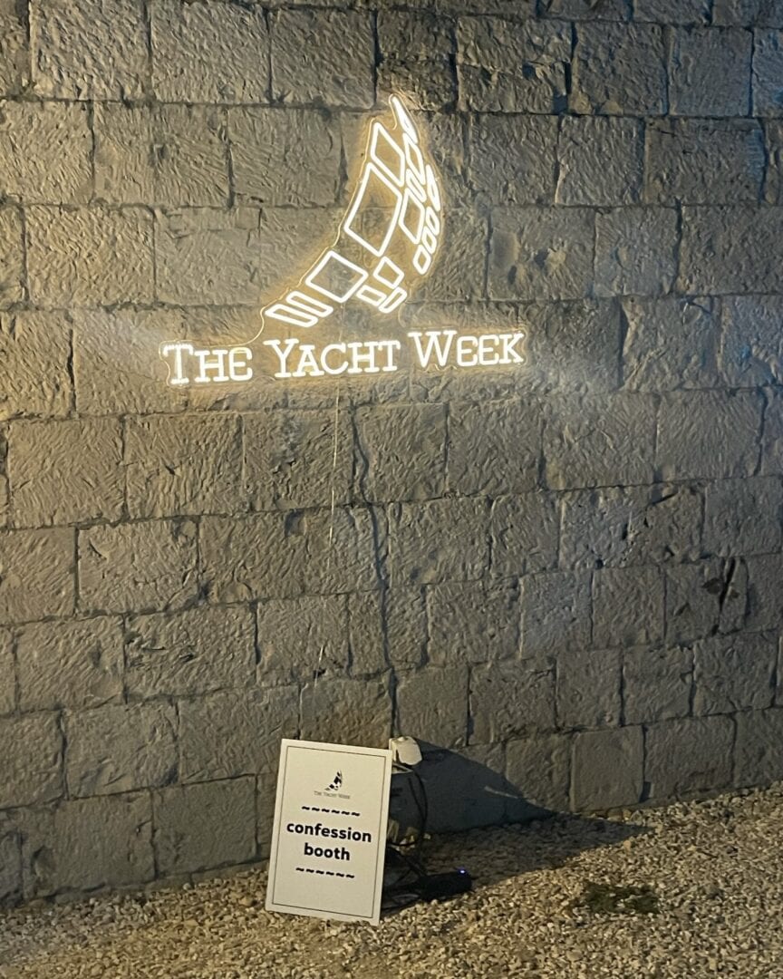 Itinerary Day 6 
Yacht Week Confession Booth
