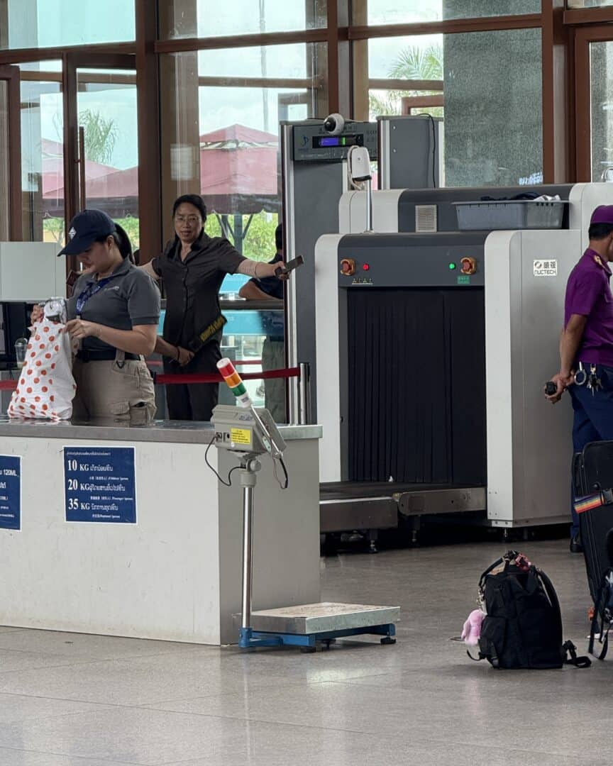 Security at Vientiane, Laos Train Station