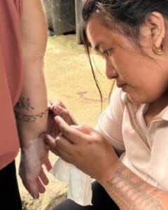 Batok tattoo process