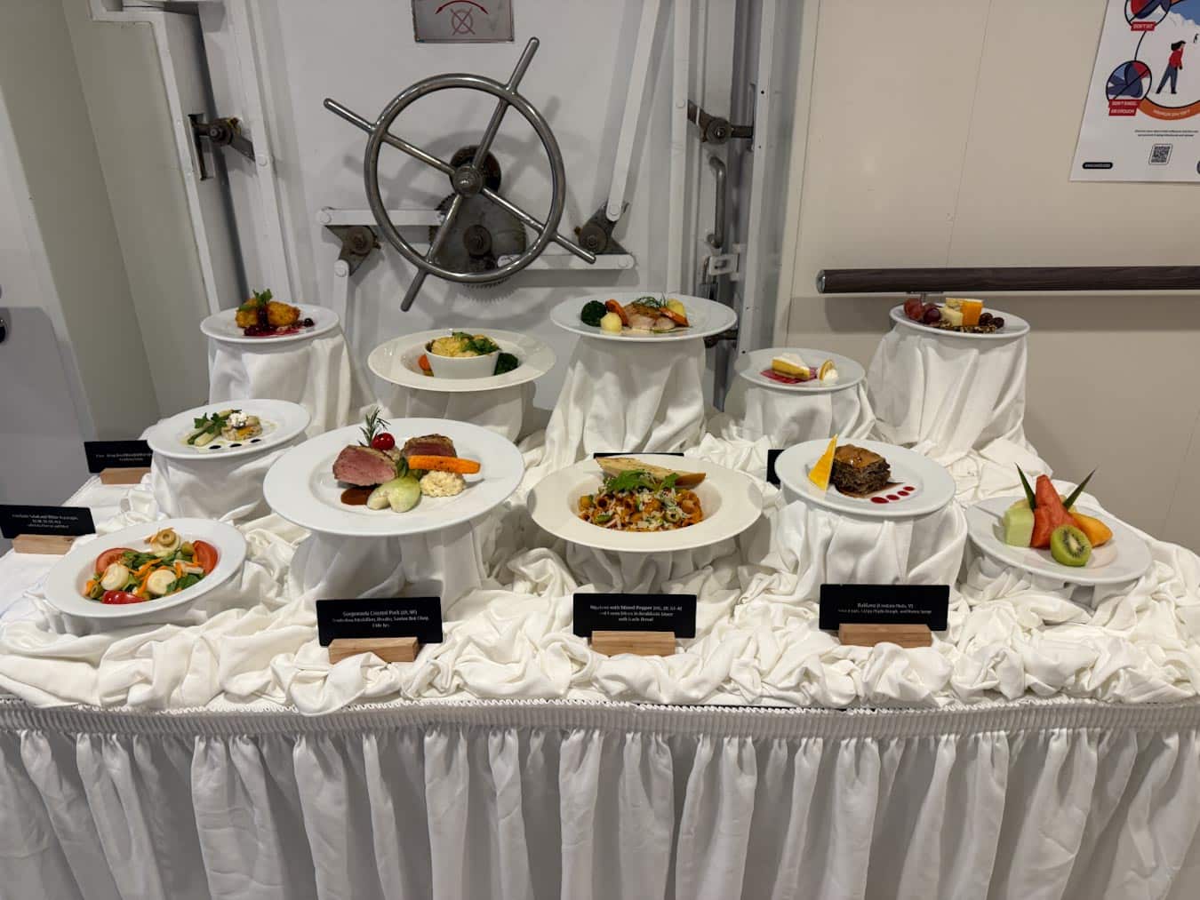 Dinner on Display Ocean Albatros Food Antarctica Expedition