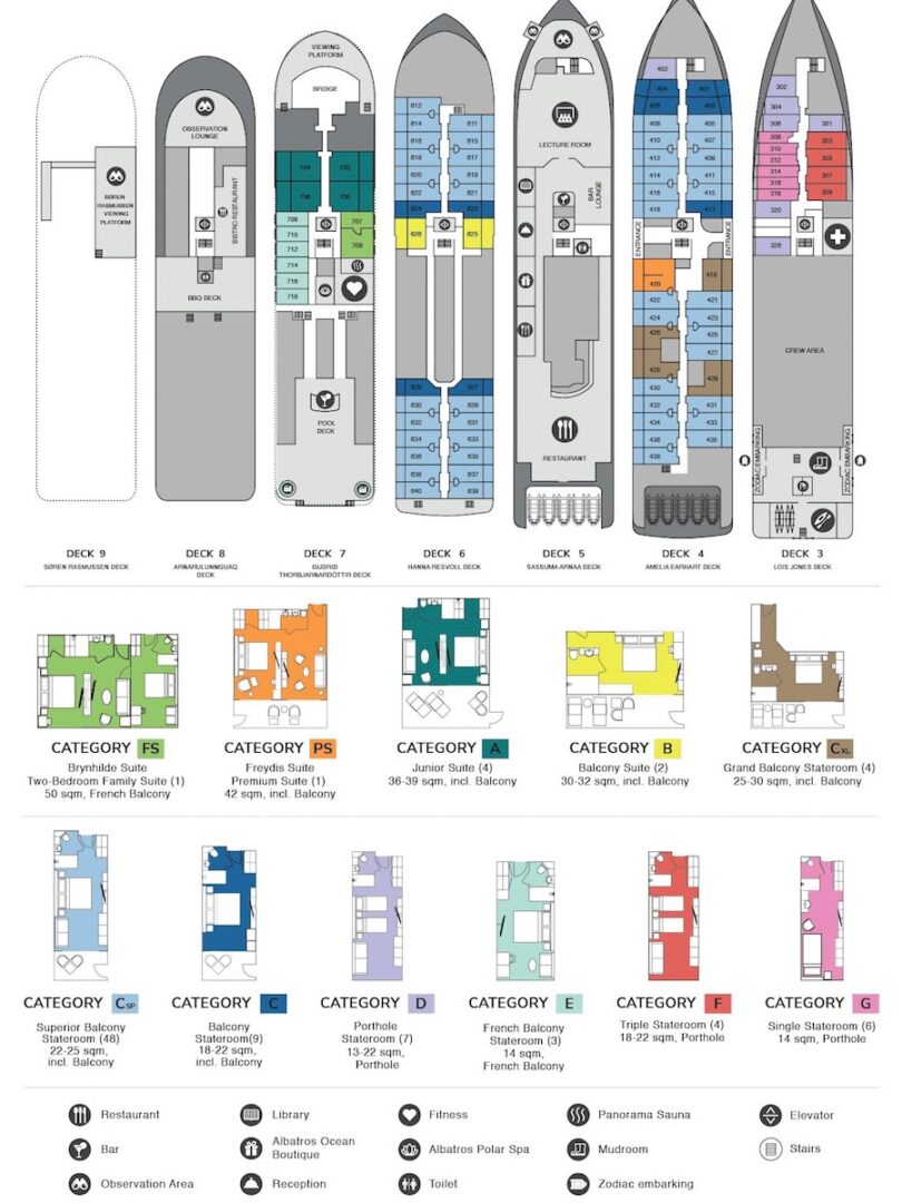 Ocean Albatros Deck Plan