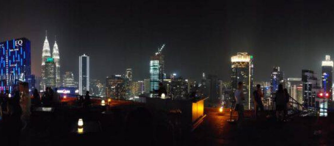 Skyline of Kuala Lumpur from Hell Lounge Bar